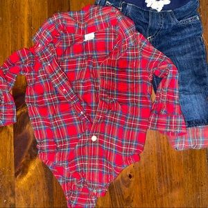 2 piece plaid outfit 12-18M